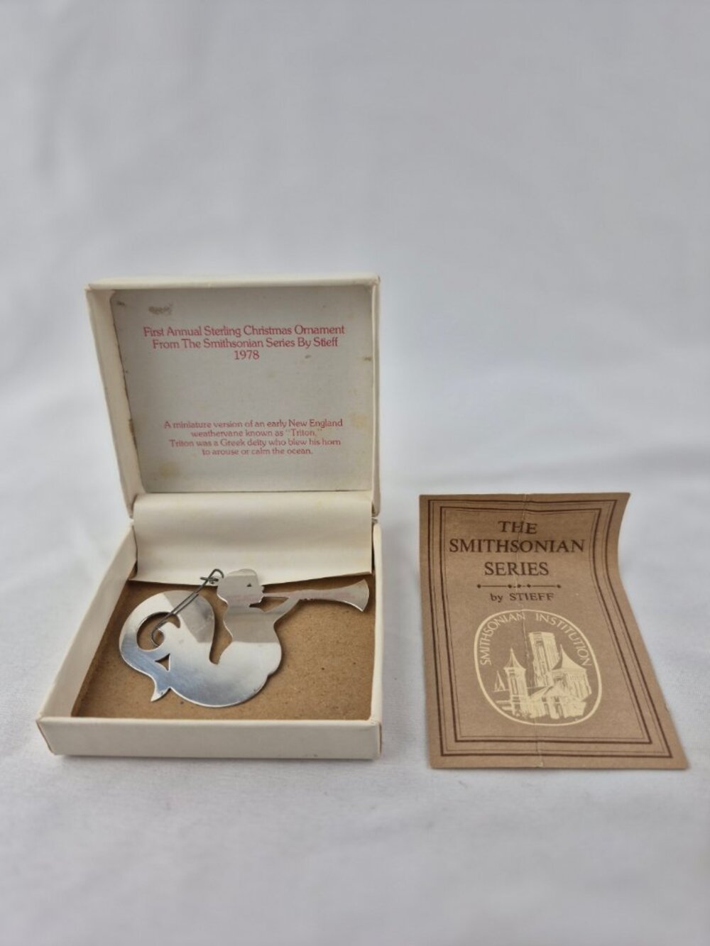 1978 Stieff Smithsonian "Triton Weathervane" Sterling Silver Ornament